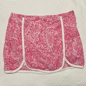 Lilly Pulitzer 'Cala' Skort Skirt in Hotty Pink & White Get Cracking Size 2